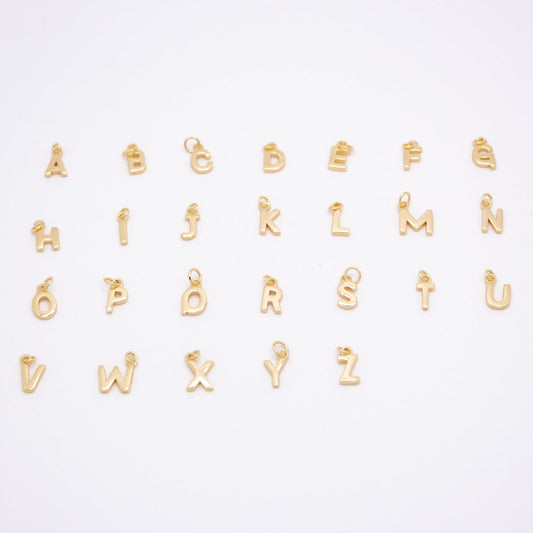 14k Gold Vermeil Small Letter Charm Pendant - TPAIGE Jewelry