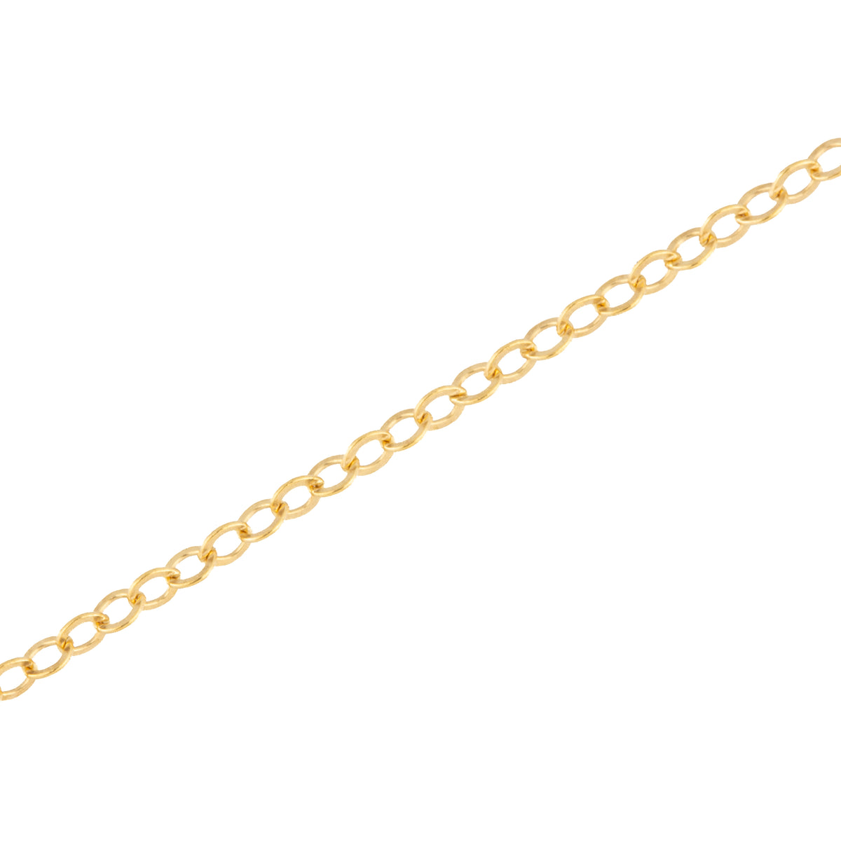"Acacia" 14k Gold Filled 1.25mm x 1.8mm Fine Cable Flat Oval Chain