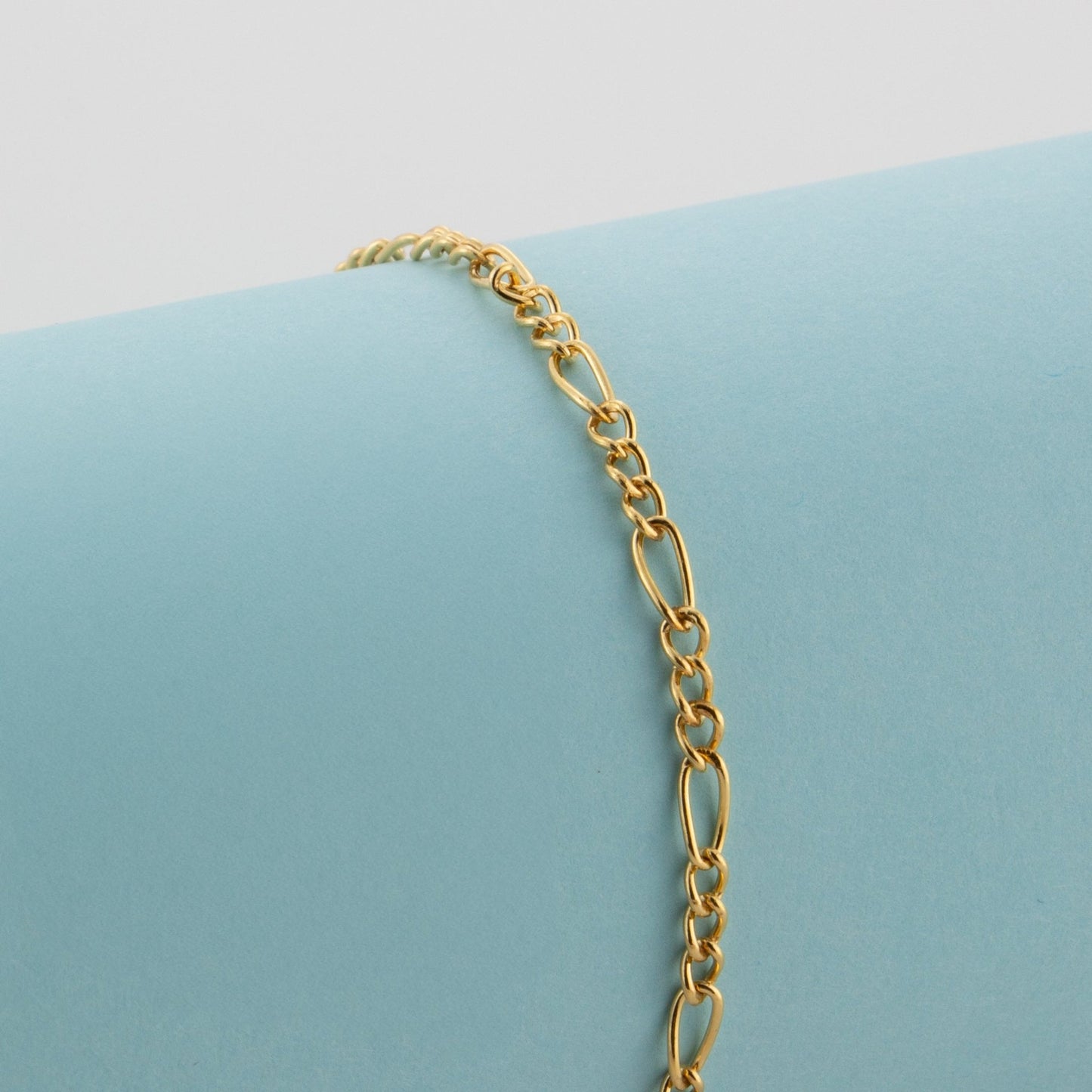"Begonia" Gold Filled 2.4mm Figaro Triple to Single Link Chain - TPAIGE Jewelry