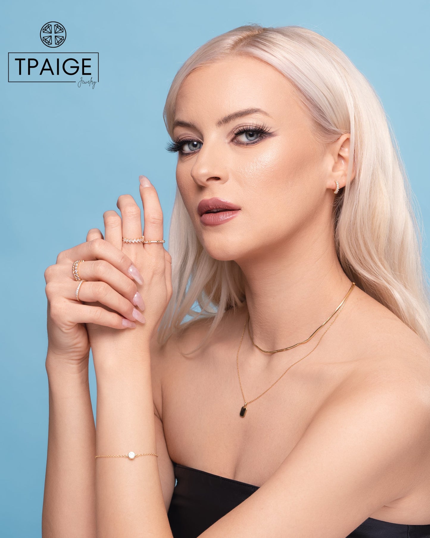 Bezel Bubbles 18k Gold Eternity Ring - TPAIGE Jewelry