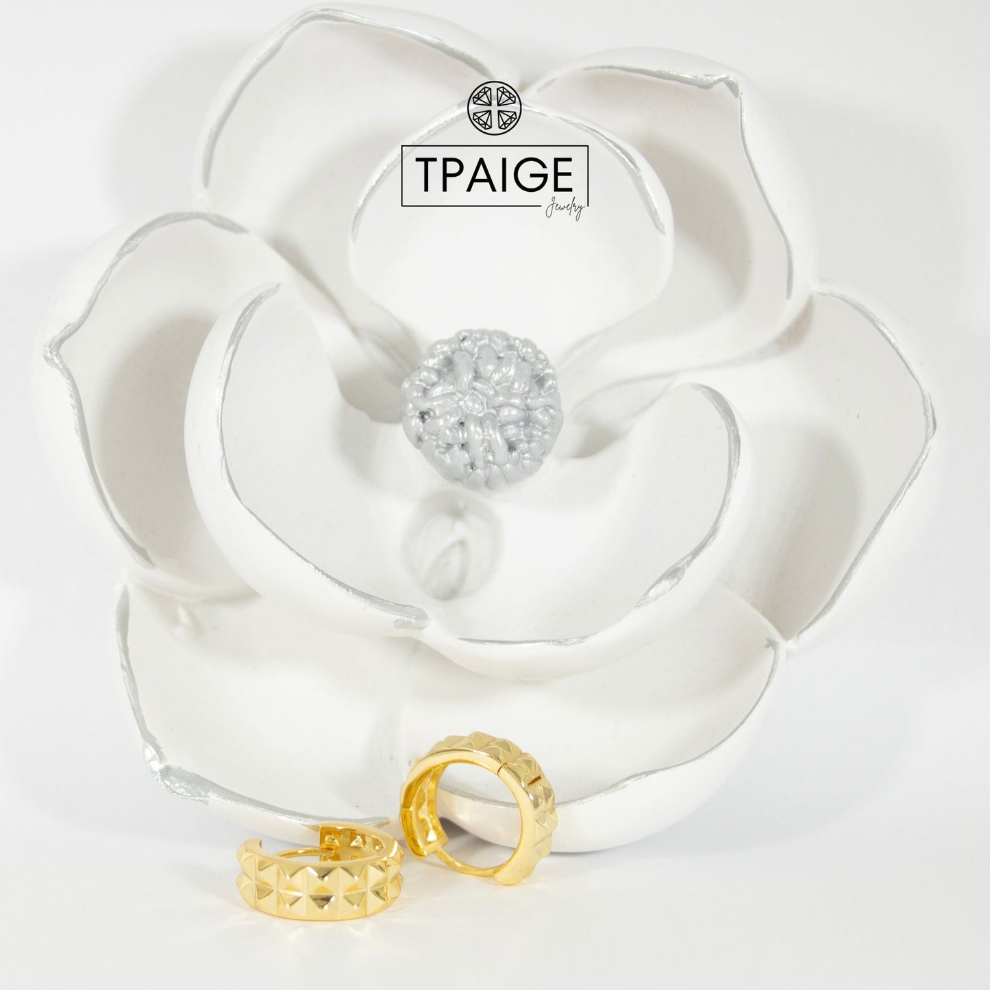 Bold Geometric Gold Hoop Earrings - TPAIGE Jewelry