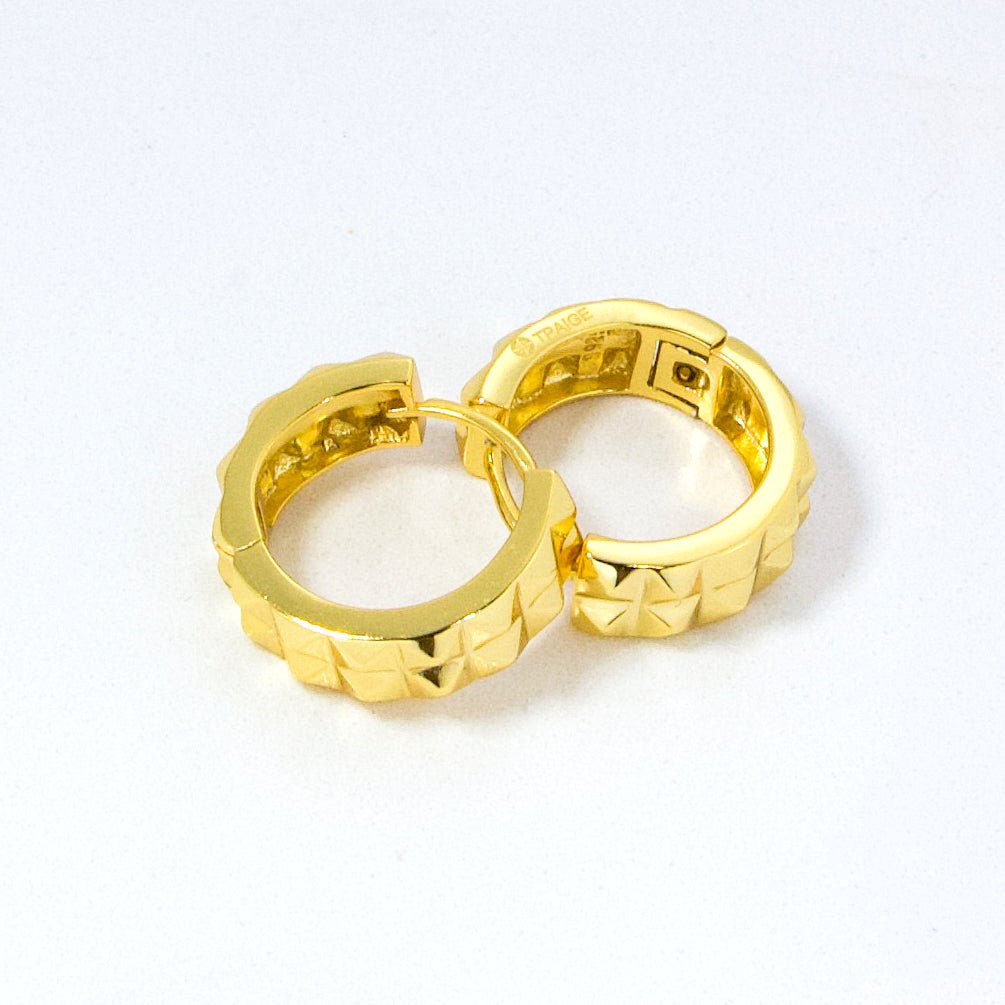 Bold Geometric Gold Hoop Earrings - TPAIGE Jewelry
