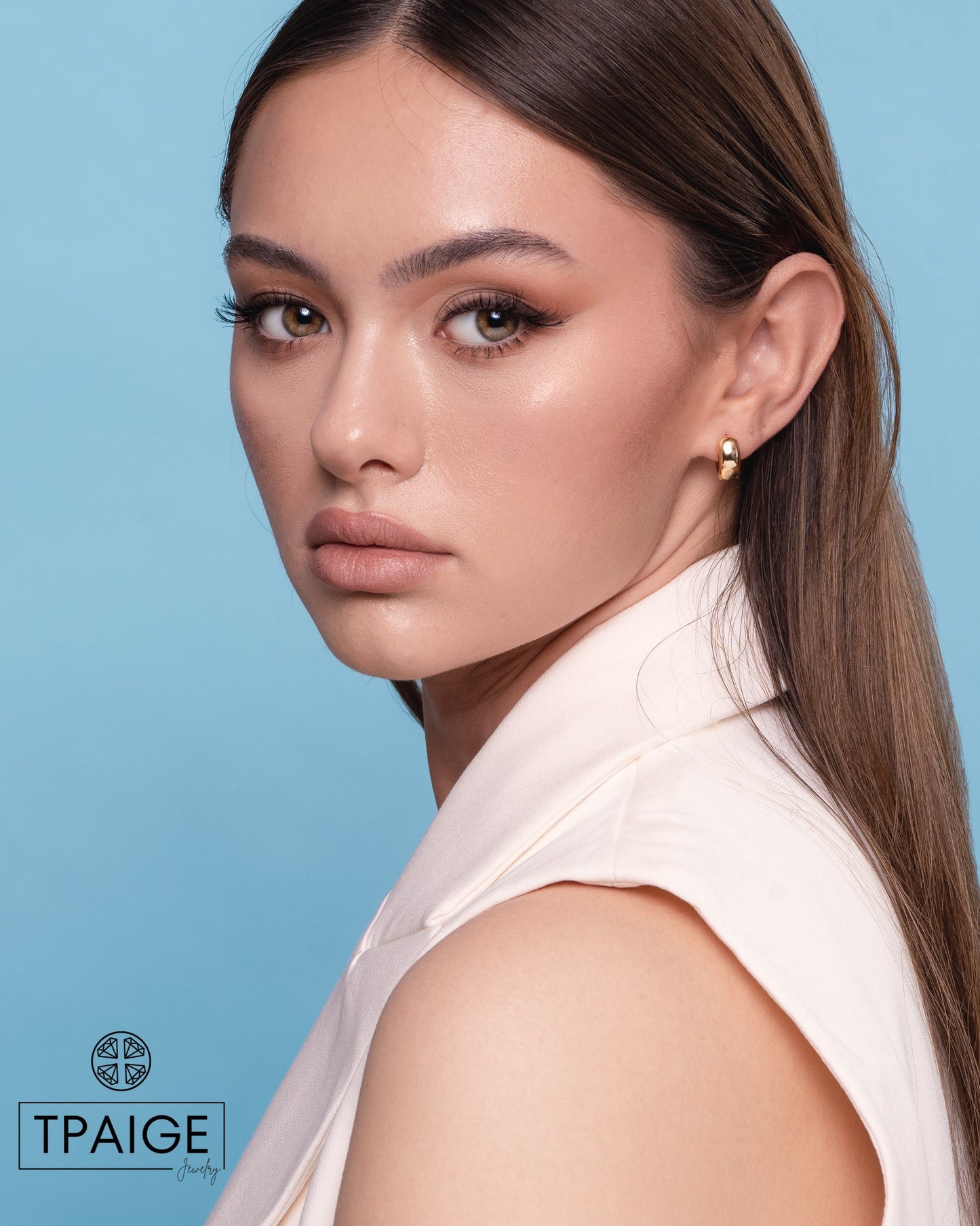 Chunky Small Gold Hoop Earrings - TPAIGE Jewelry
