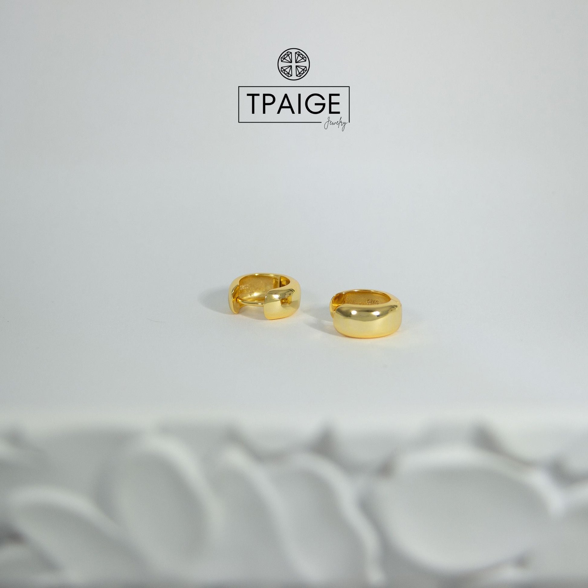 Chunky Small Gold Hoop Earrings - TPAIGE Jewelry