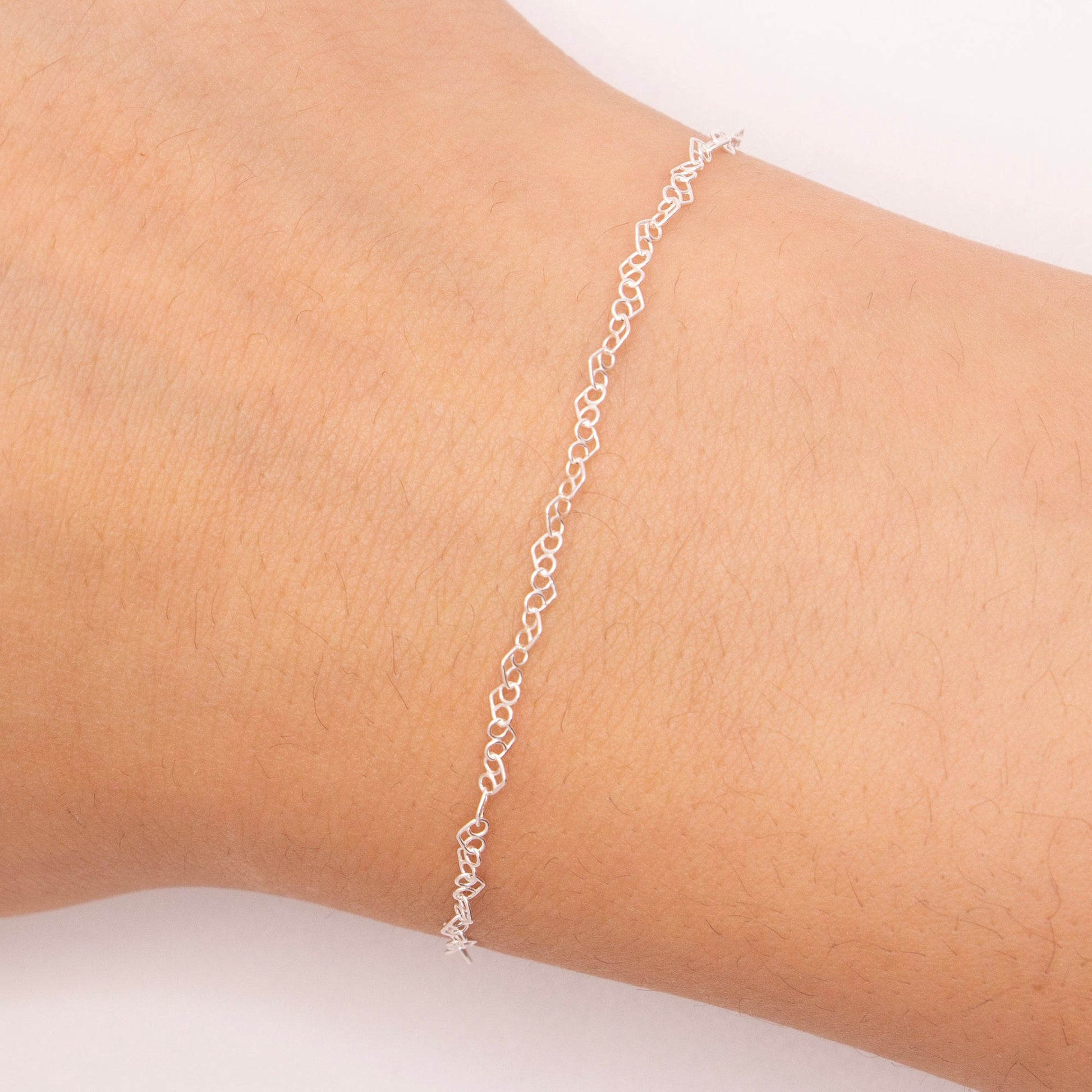 "Cupid" Sterling Silver 2.3mm Flat Heart Link Chain - TPAIGE Jewelry