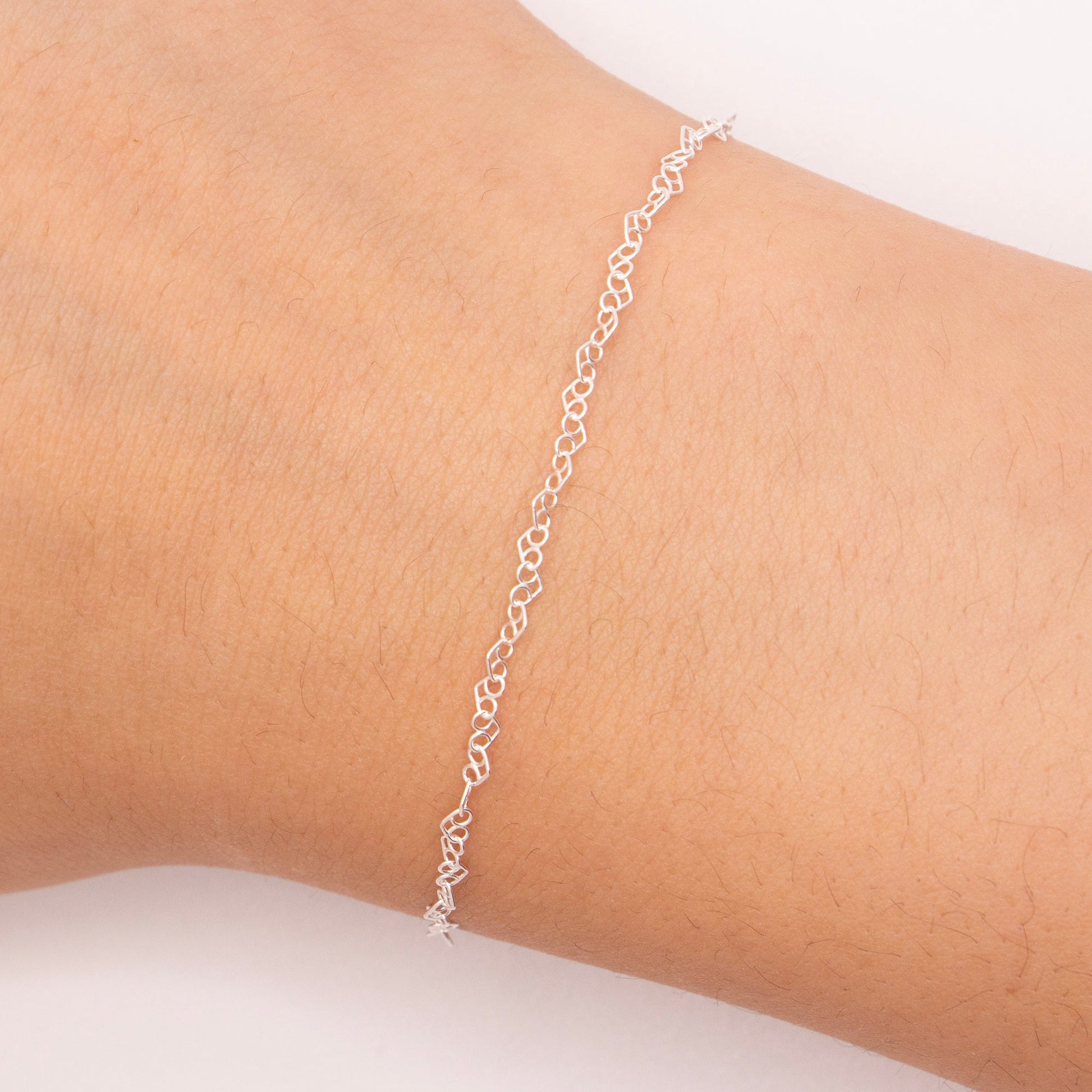 "Cupid" Sterling Silver 2.3mm Flat Heart Link Chain - TPAIGE Jewelry