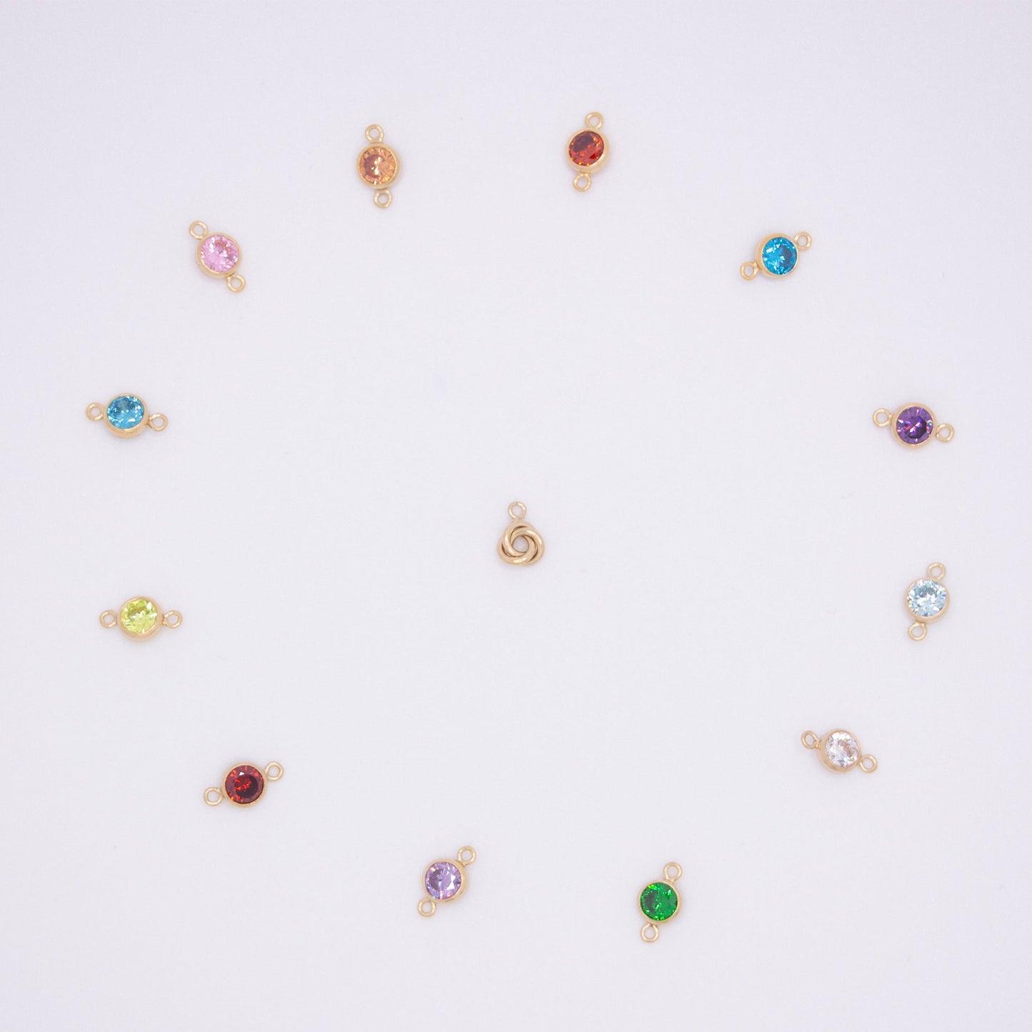 Gold Filled Birthstone Connector - TPAIGE Jewelry