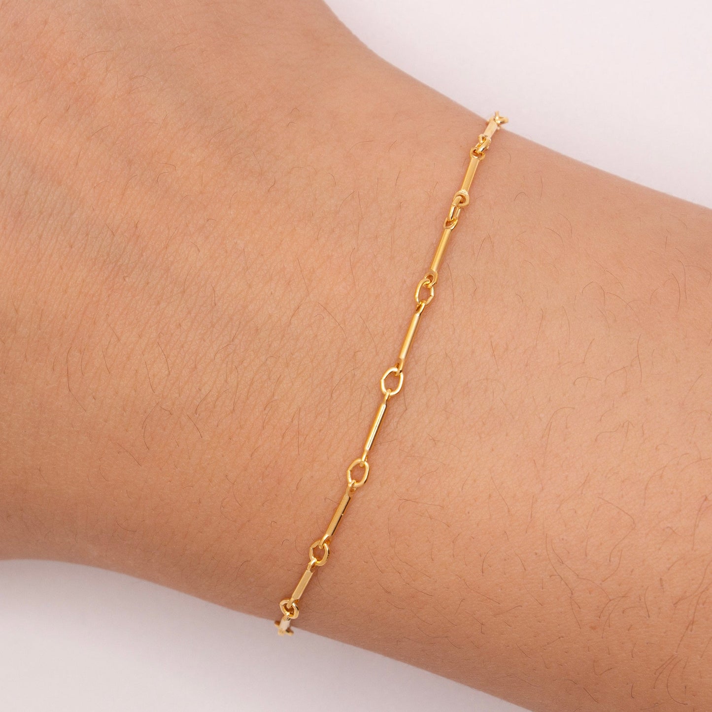 "Gold Lantana" Gold Filled Bar and Link Chain - TPAIGE Jewelry
