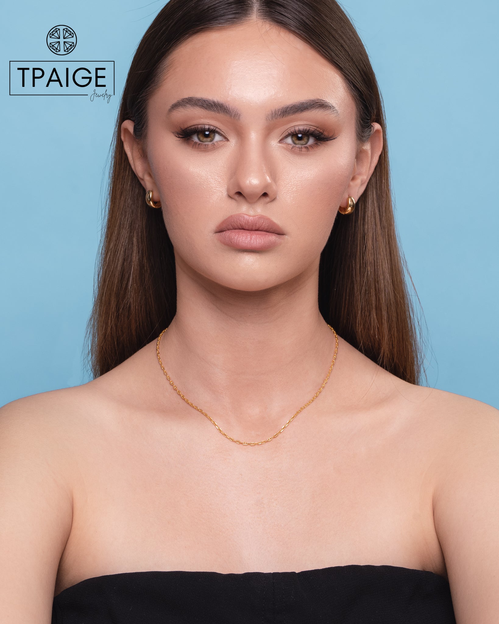 Mini Mariner 18k Gold Chain Choker Necklace - TPAIGE Jewelry
