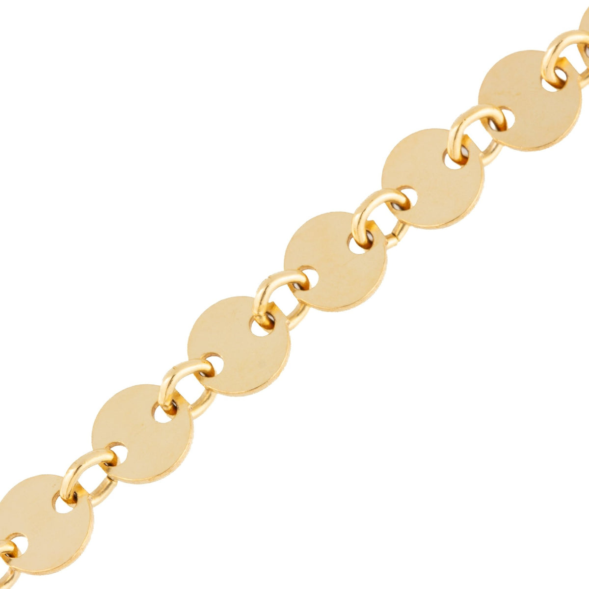 "Poppy" Gold Filled Circle Disc Chain - TPAIGE Jewelry