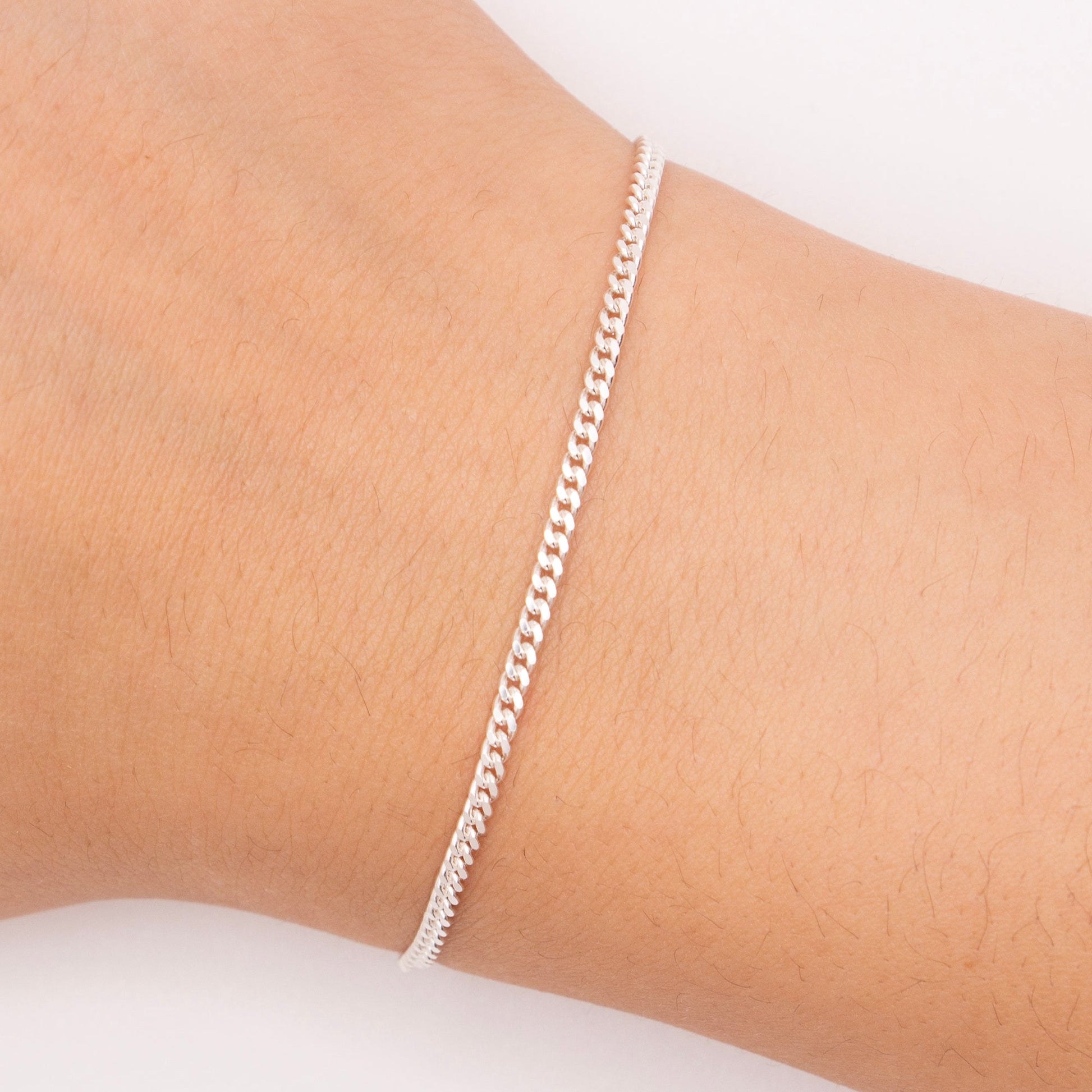"Radiance" Sterling Silver 2mm Beveled Miami Cuban Chain - TPAIGE Jewelry