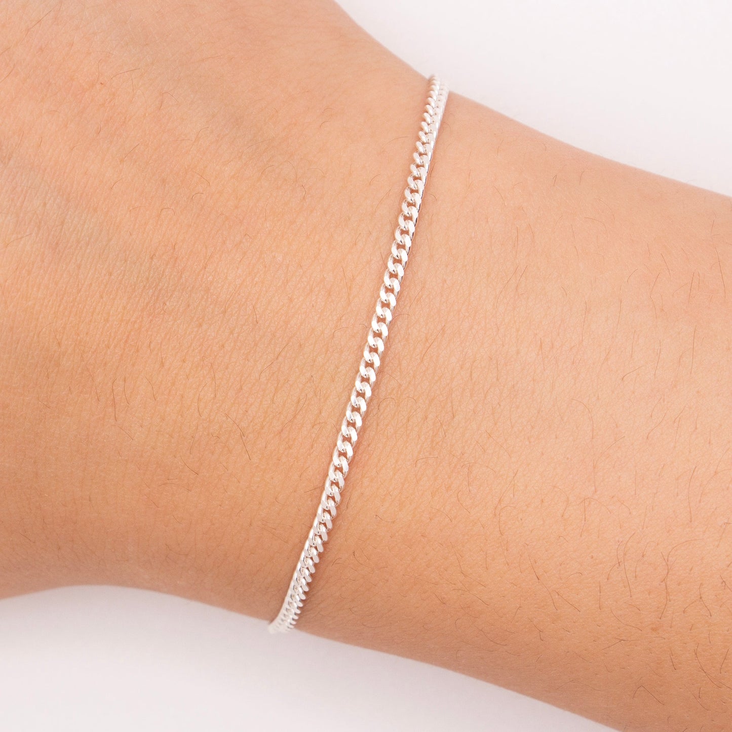 "Radiance" Sterling Silver 2mm Beveled Miami Cuban Chain - TPAIGE Jewelry