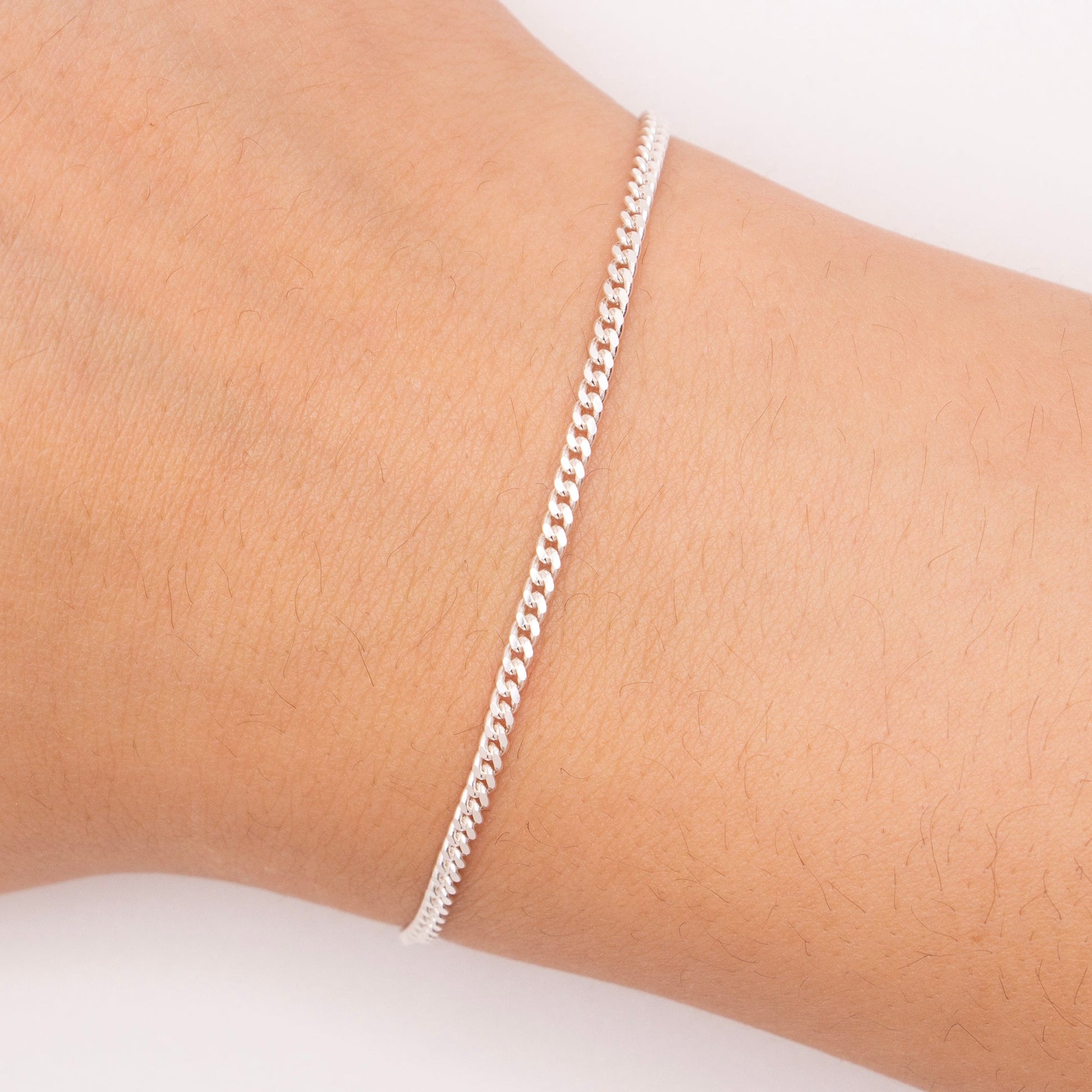 "Radiance" Sterling Silver 2mm Beveled Miami Cuban Chain - TPAIGE Jewelry