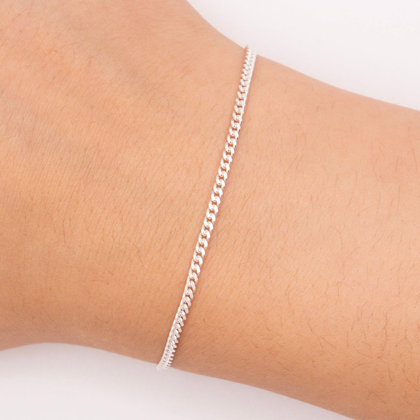 "Radiance" Sterling Silver 2mm Beveled Miami Cuban Chain - TPAIGE Jewelry