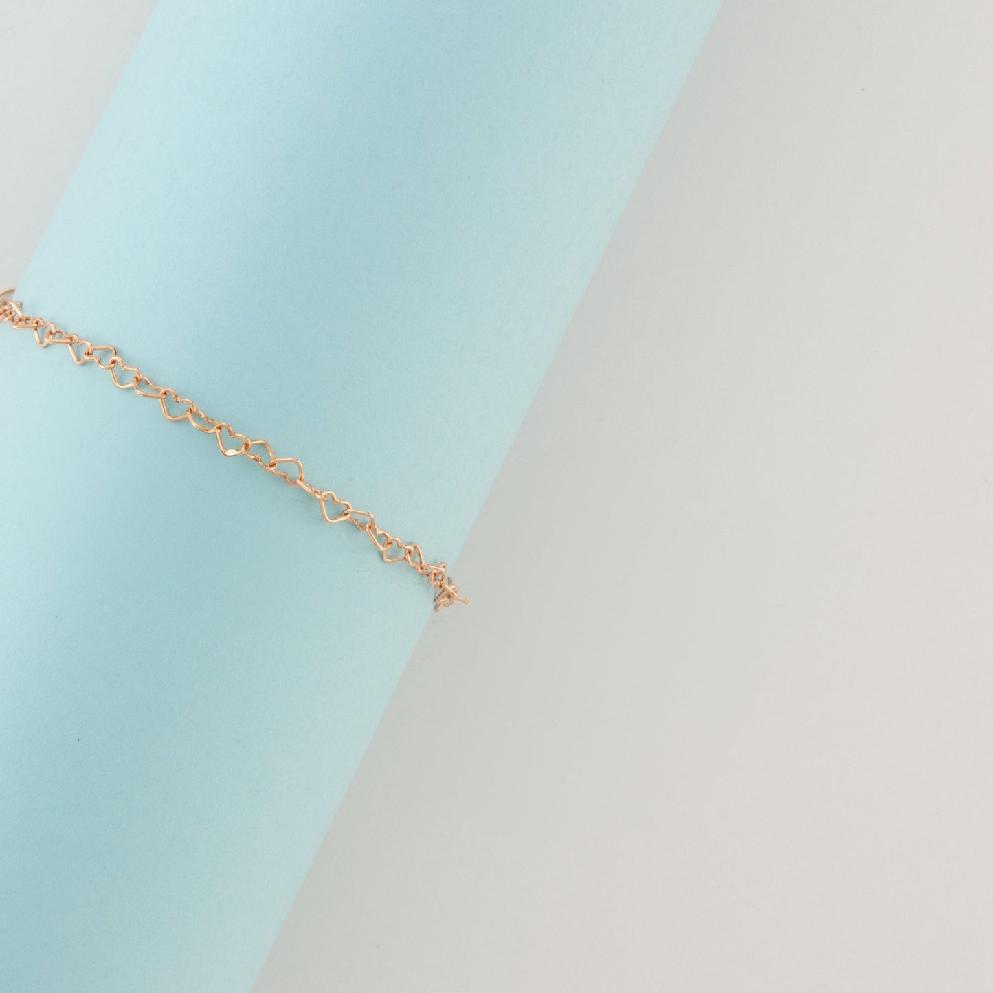 "Rose Gold Heart" Rose Gold Filled 3.3mm Heart Chain - TPAIGE Jewelry