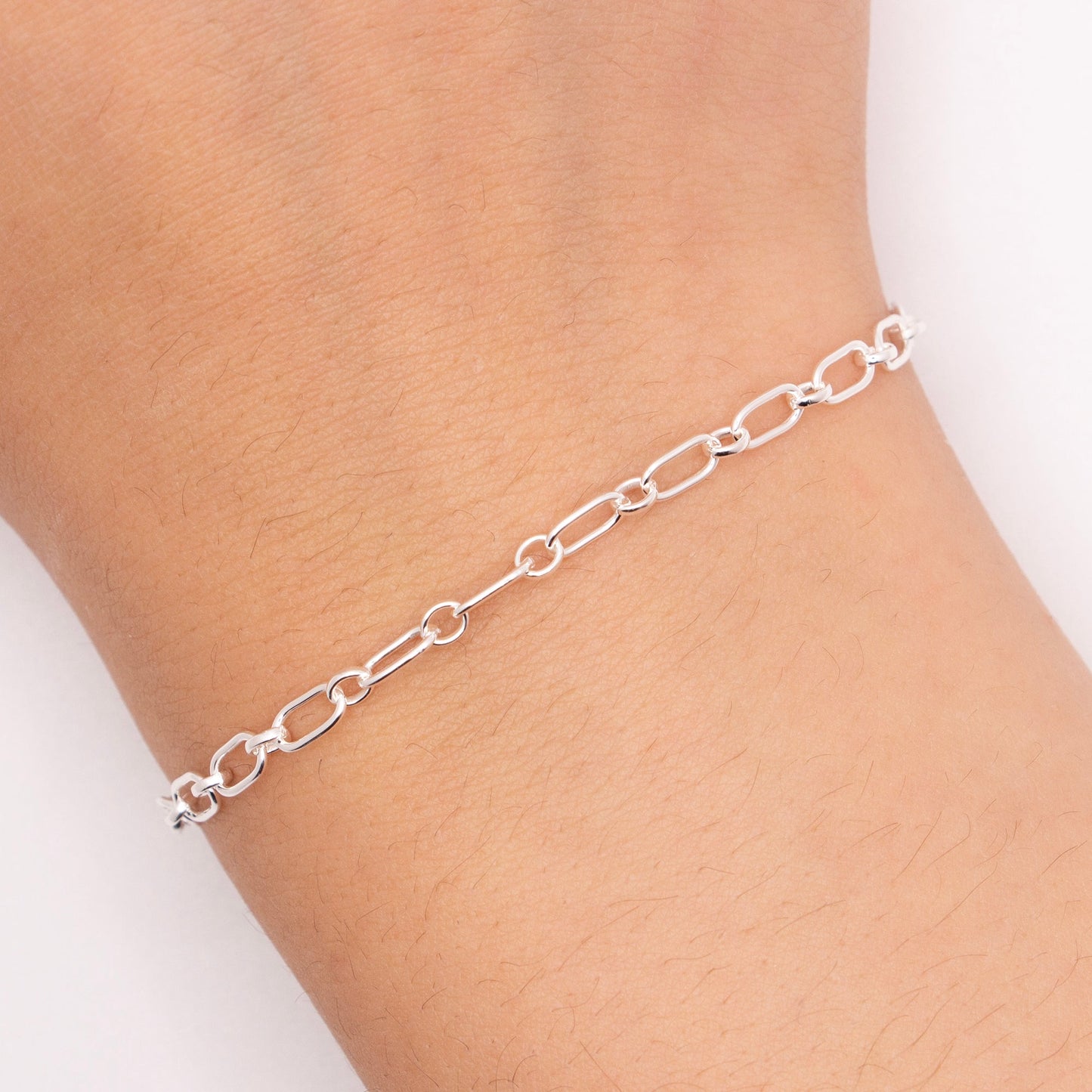 "Snowdrop" Sterling Silver 3.2mm Oval Long & Short Chain - TPAIGE Jewelry