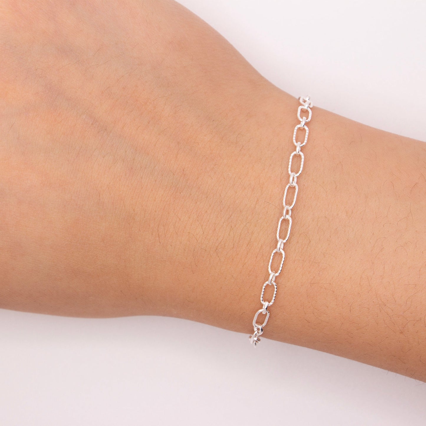 "Starflower" Sterling Silver 3.5mm Patterned Oval Long & Short Chain - TPAIGE Jewelry