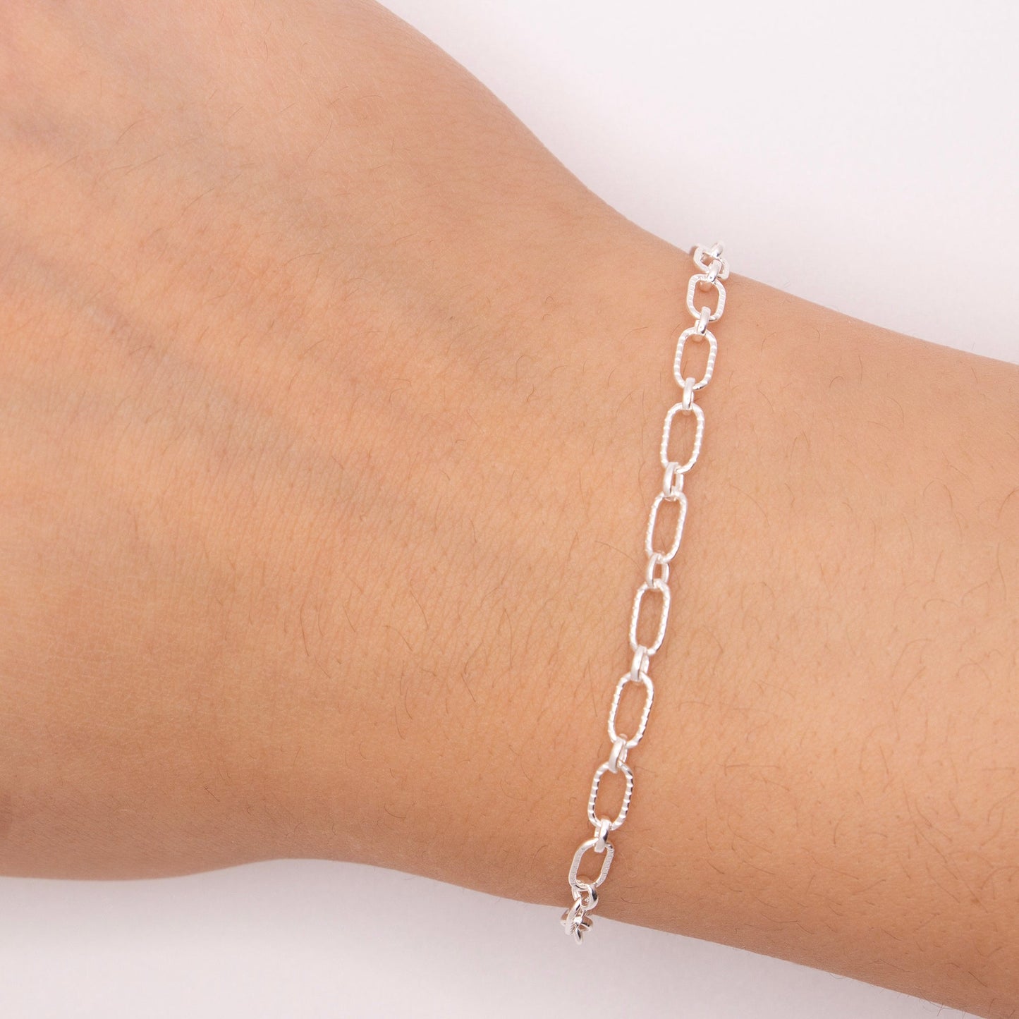 "Starflower" Sterling Silver 3.5mm Patterned Oval Long & Short Chain - TPAIGE Jewelry