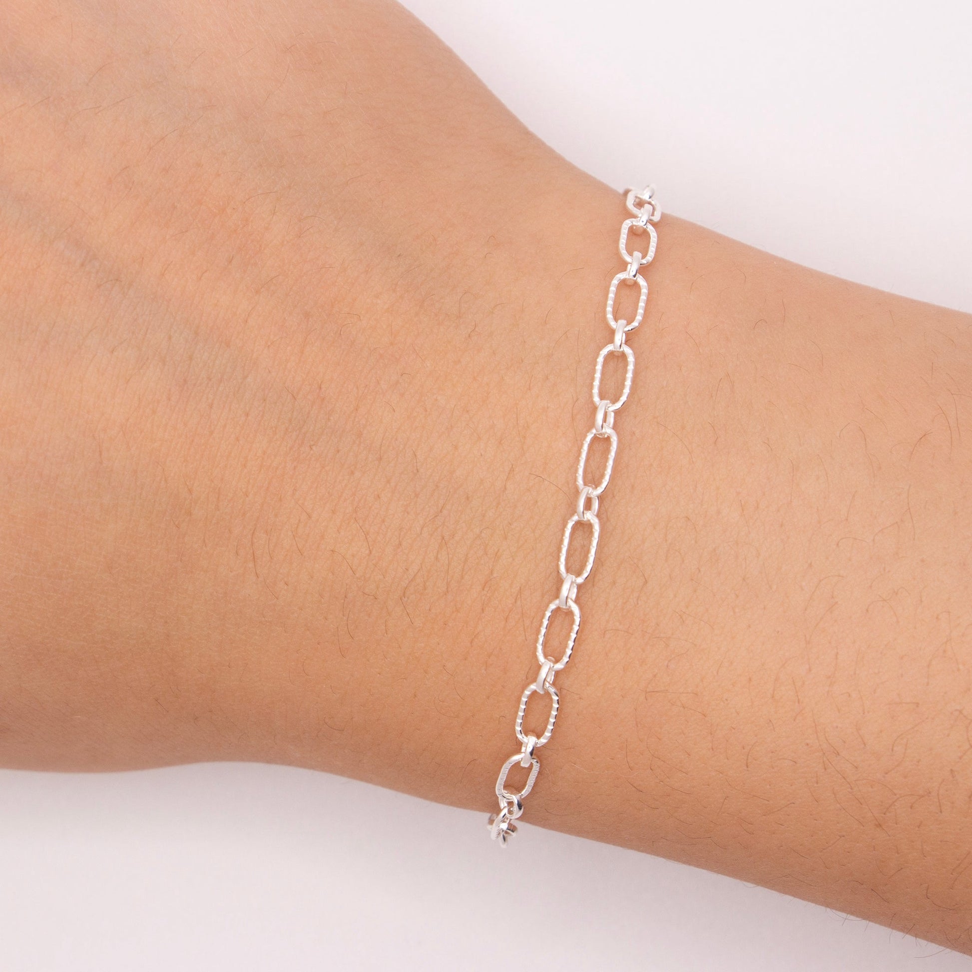 "Starflower" Sterling Silver 3.5mm Patterned Oval Long & Short Chain - TPAIGE Jewelry