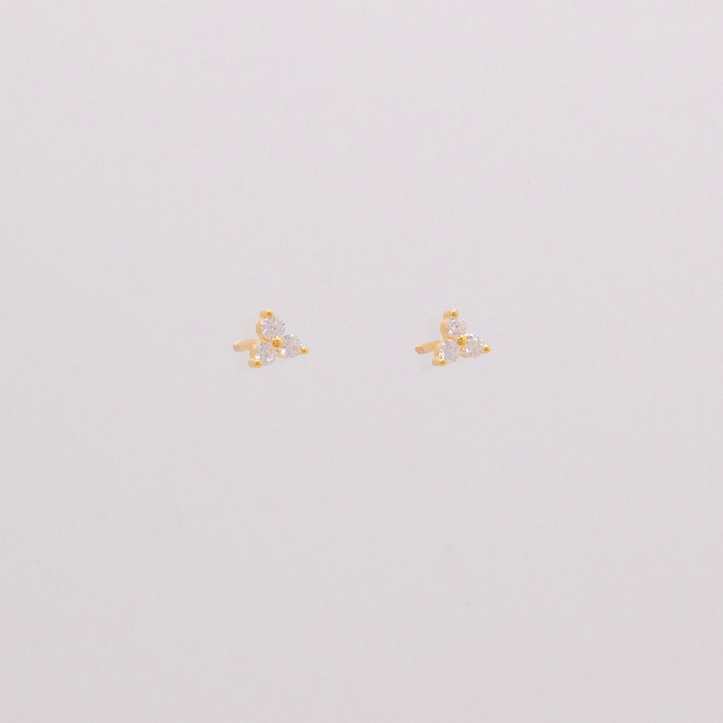 Trinity CZ Ball Screw Back Stud Earrings - TPAIGE Jewelry