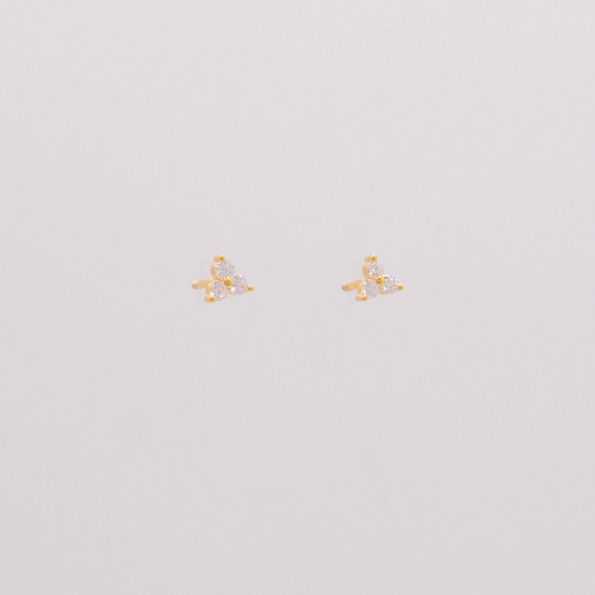 Trinity CZ Ball Screw Back Stud Earrings - TPAIGE Jewelry