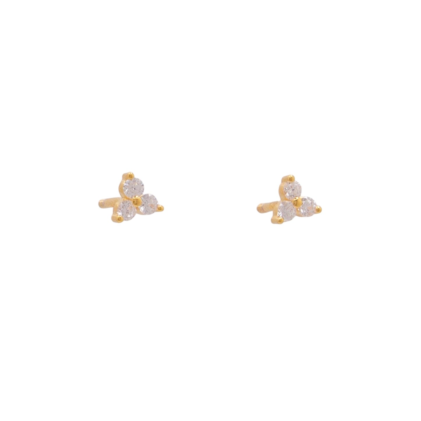 Trinity CZ Ball Screw Back Stud Earrings - TPAIGE Jewelry