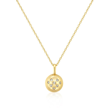 14k Gold Dome Pendant Necklace - TPAIGE Jewelry