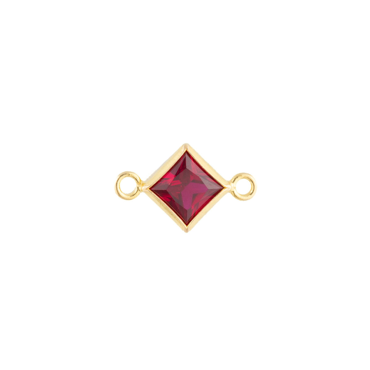 14k Gold Filled 4mm Diamond Bezel Set CZ Connectors - TPAIGE Jewelry