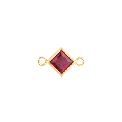 14k Gold Filled 4mm Diamond Bezel Set CZ Connectors - TPAIGE Jewelry