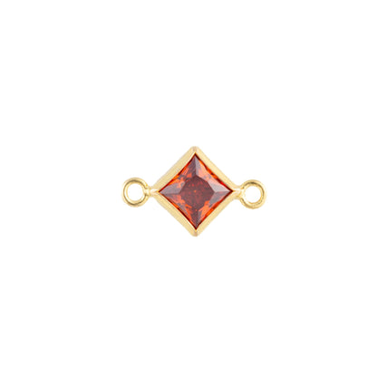 14k Gold Filled 4mm Diamond Bezel Set CZ Connectors - TPAIGE Jewelry