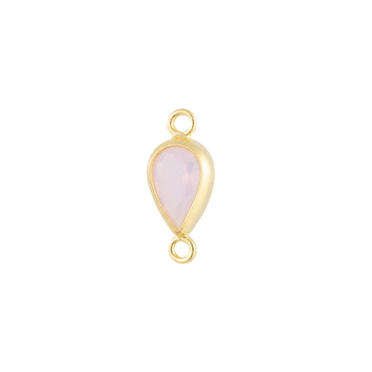 14k Gold Filled 4mm Teardrop Bezel Set Connectors - TPAIGE Jewelry