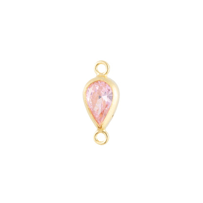 14k Gold Filled 4mm Teardrop Bezel Set Connectors - TPAIGE Jewelry