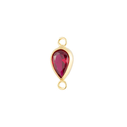 14k Gold Filled 4mm Teardrop Bezel Set Connectors - TPAIGE Jewelry