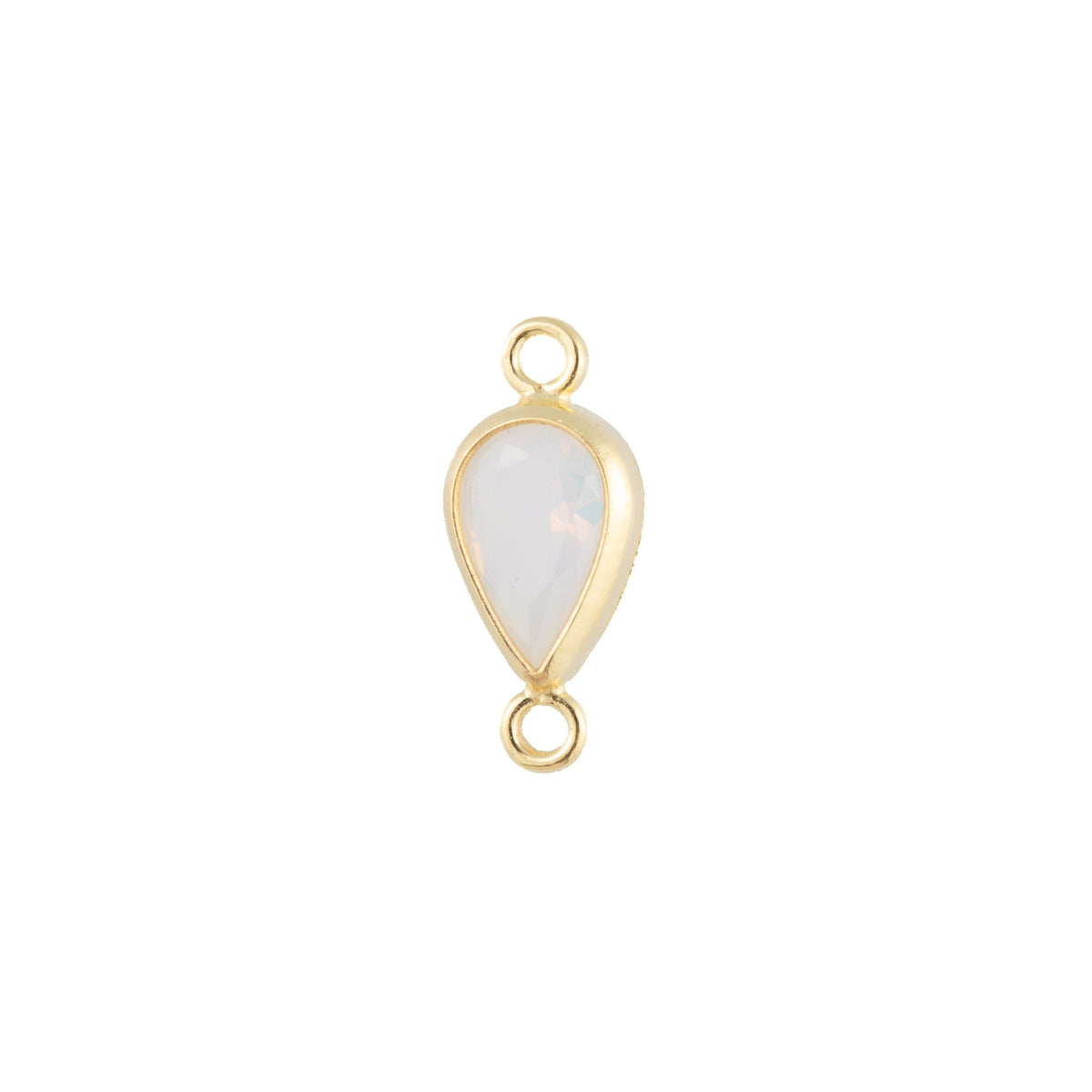 14k Gold Filled 4mm Teardrop Bezel Set Connectors - TPAIGE Jewelry