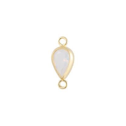 14k Gold Filled 4mm Teardrop Bezel Set Connectors - TPAIGE Jewelry
