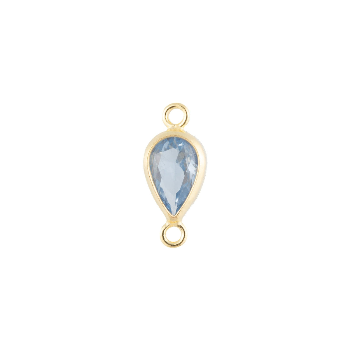 14k Gold Filled 4mm Teardrop Bezel Set Connectors - TPAIGE Jewelry