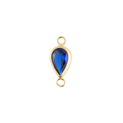 14k Gold Filled 4mm Teardrop Bezel Set Connectors - TPAIGE Jewelry