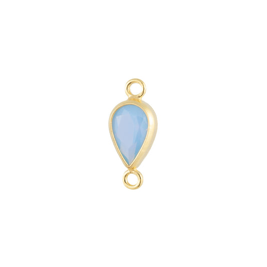 14k Gold Filled 4mm Teardrop Bezel Set Connectors - TPAIGE Jewelry