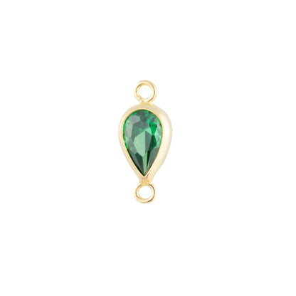 14k Gold Filled 4mm Teardrop Bezel Set Connectors - TPAIGE Jewelry