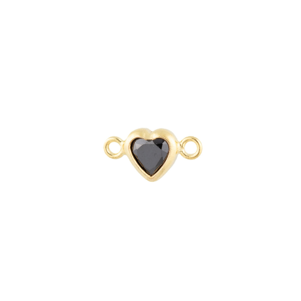 14k Gold Filled Heart Bezel Set CZ Connectors - TPAIGE Jewelry