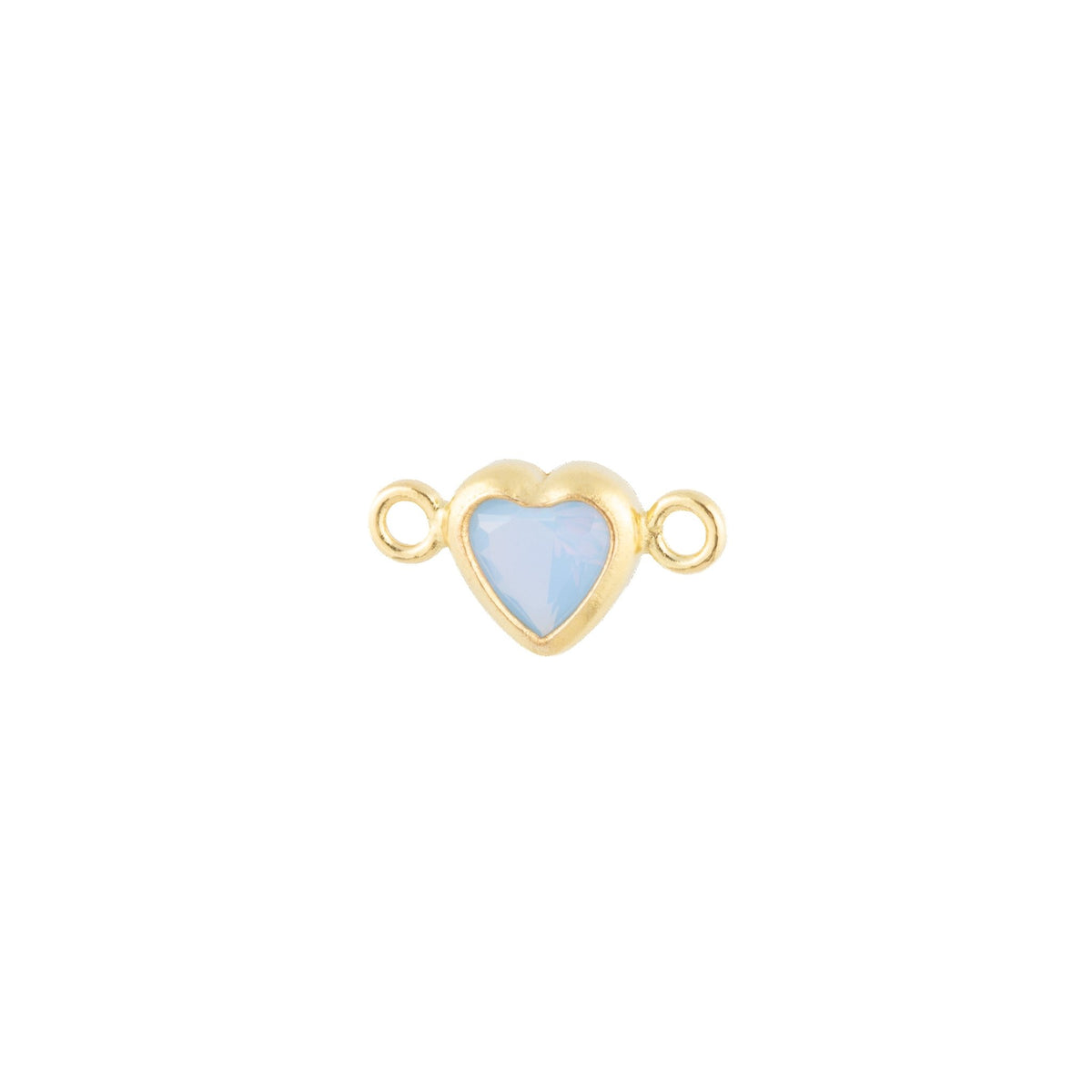 14k Gold Filled Heart Bezel Set CZ Connectors - TPAIGE Jewelry