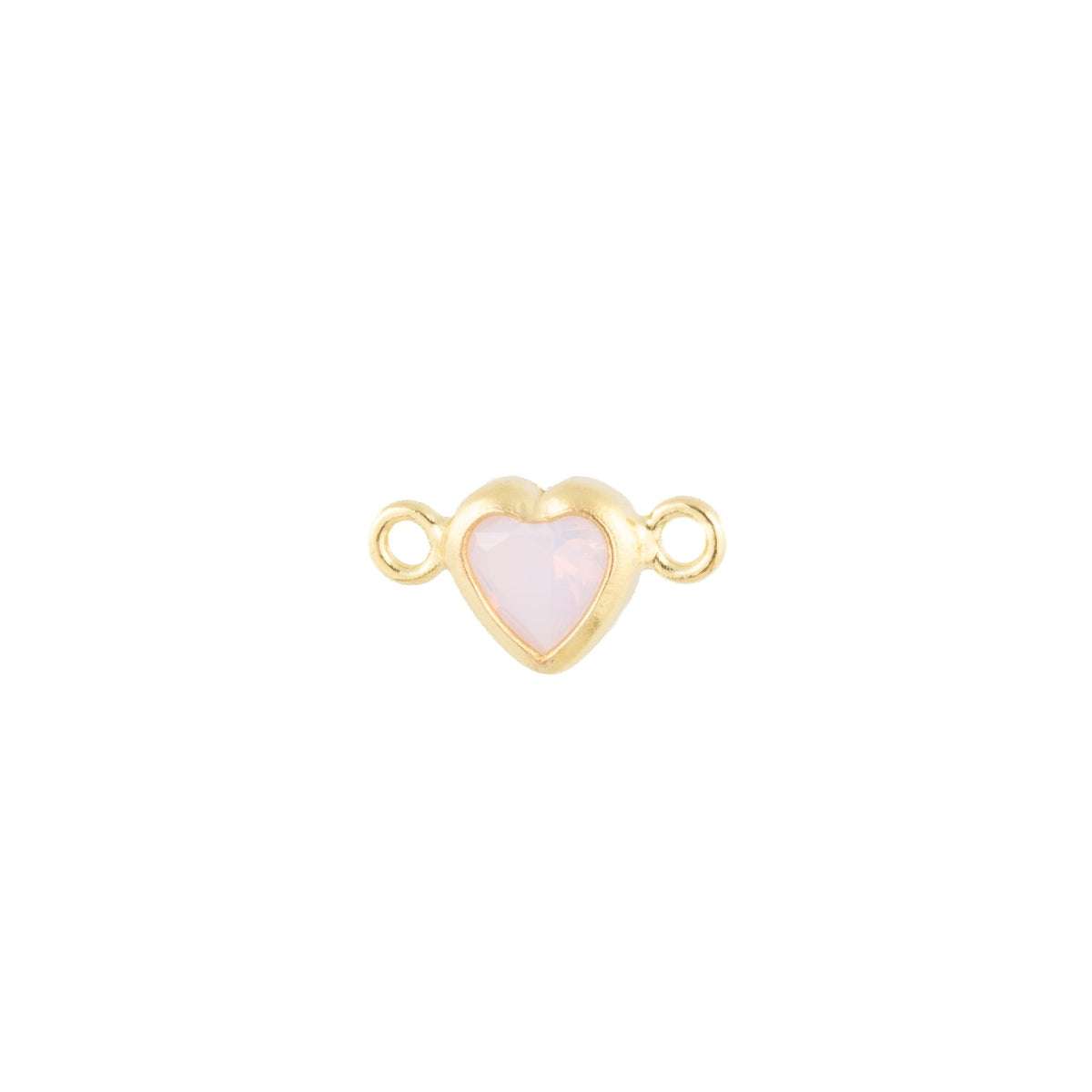 14k Gold Filled Heart Bezel Set CZ Connectors - TPAIGE Jewelry