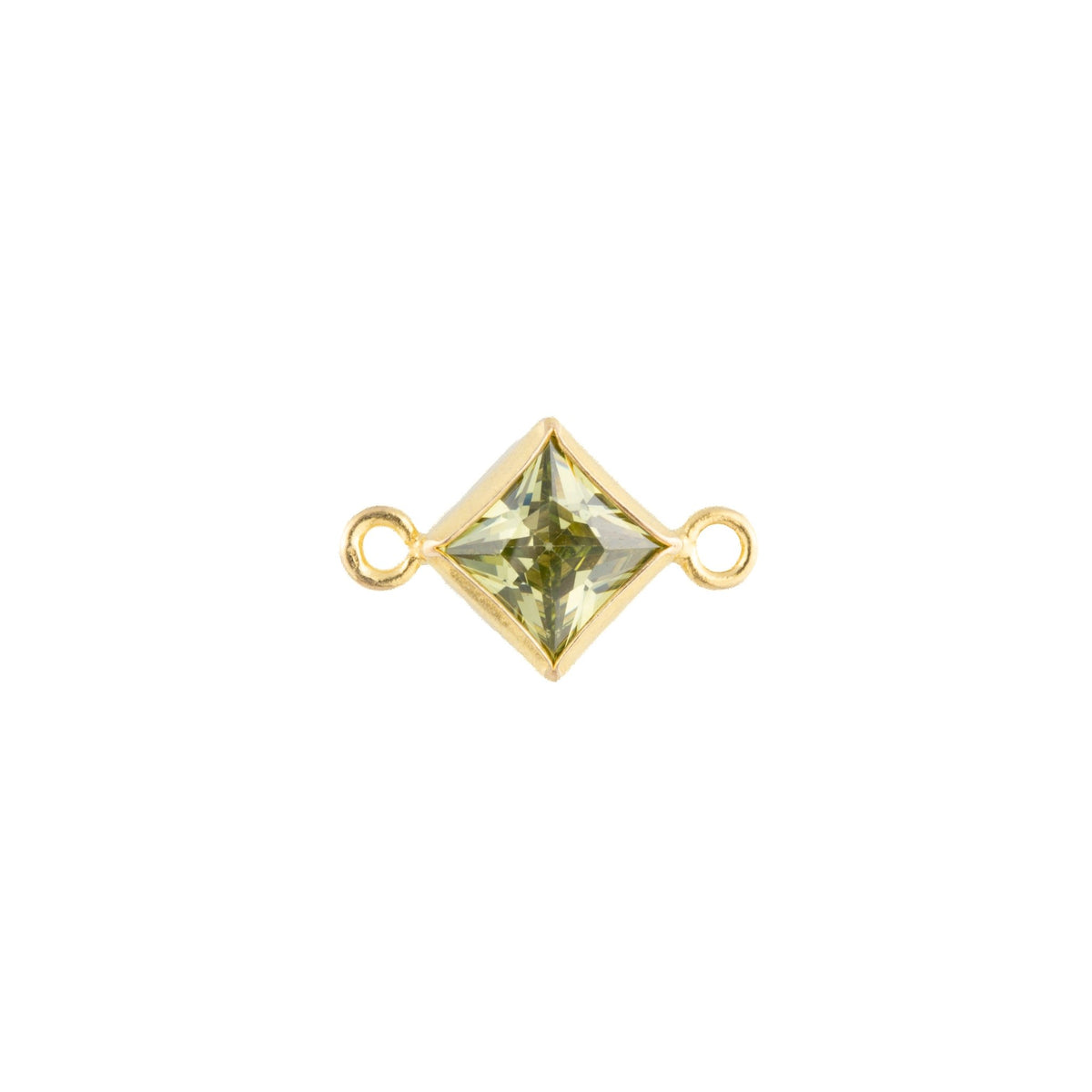 14k Gold Filled Heart Bezel Set CZ Connectors - TPAIGE Jewelry