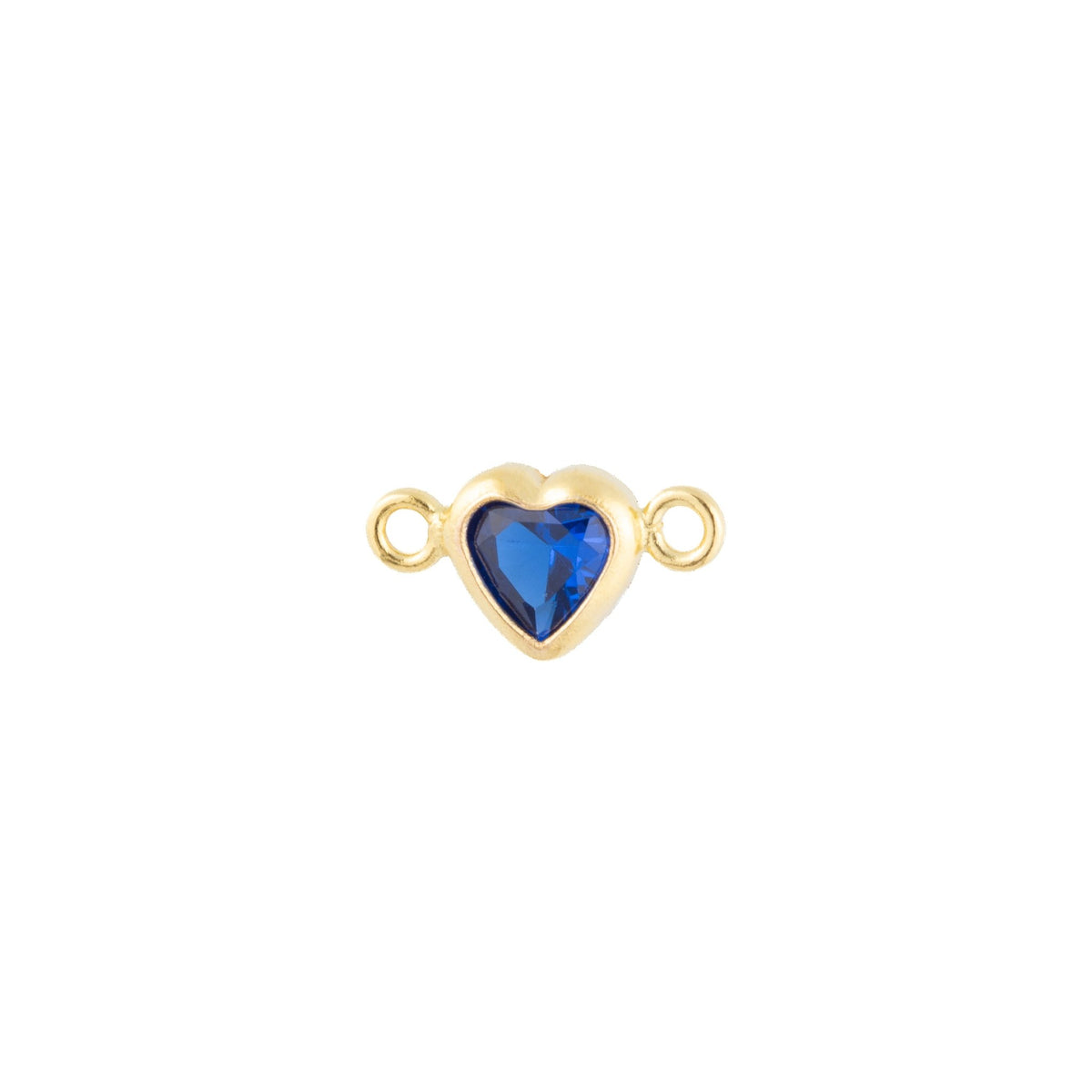 14k Gold Filled Heart Bezel Set CZ Connectors - TPAIGE Jewelry