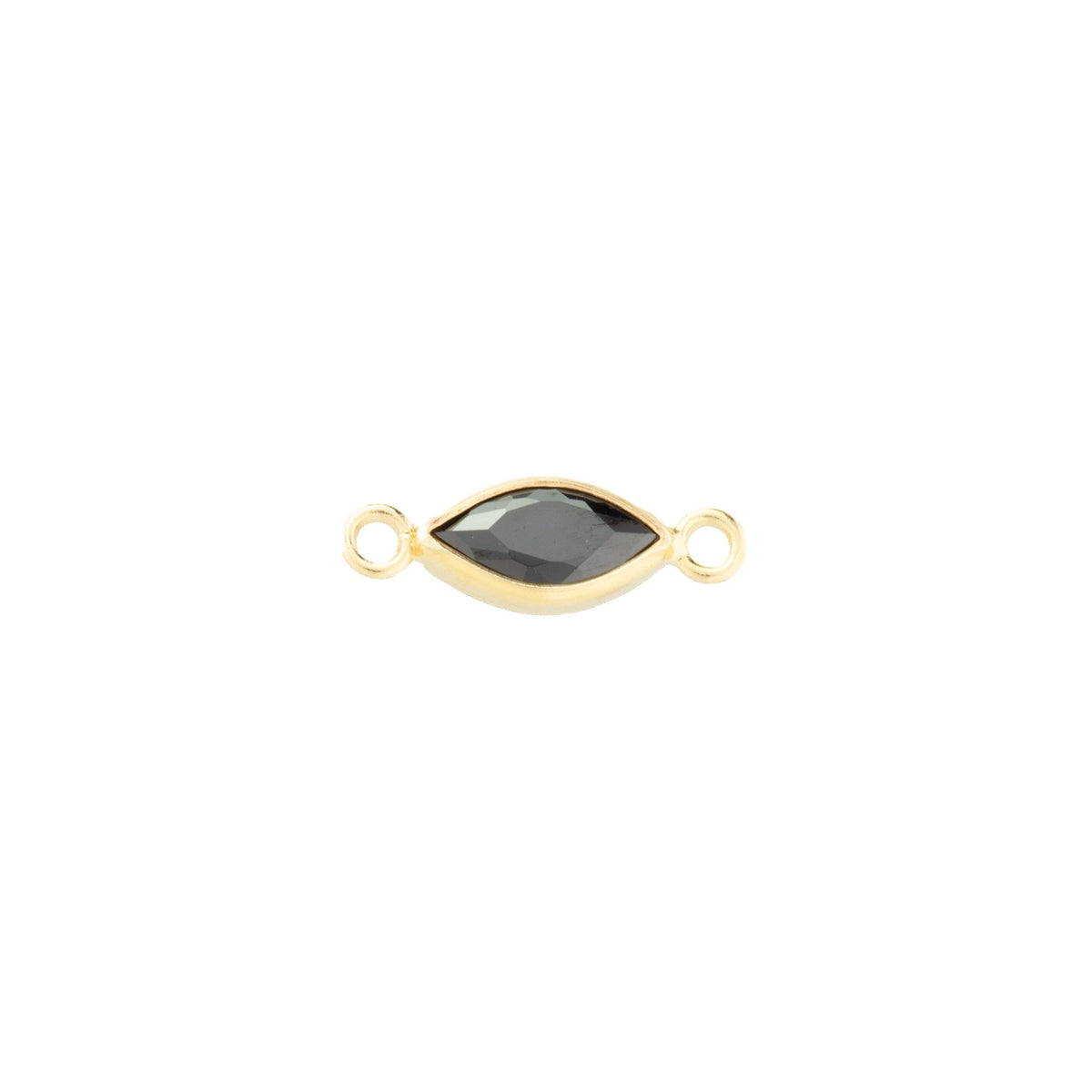 14k Gold Filled Marquise Bezel Set CZ Connectors - TPAIGE Jewelry