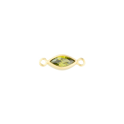 14k Gold Filled Marquise Bezel Set CZ Connectors - TPAIGE Jewelry