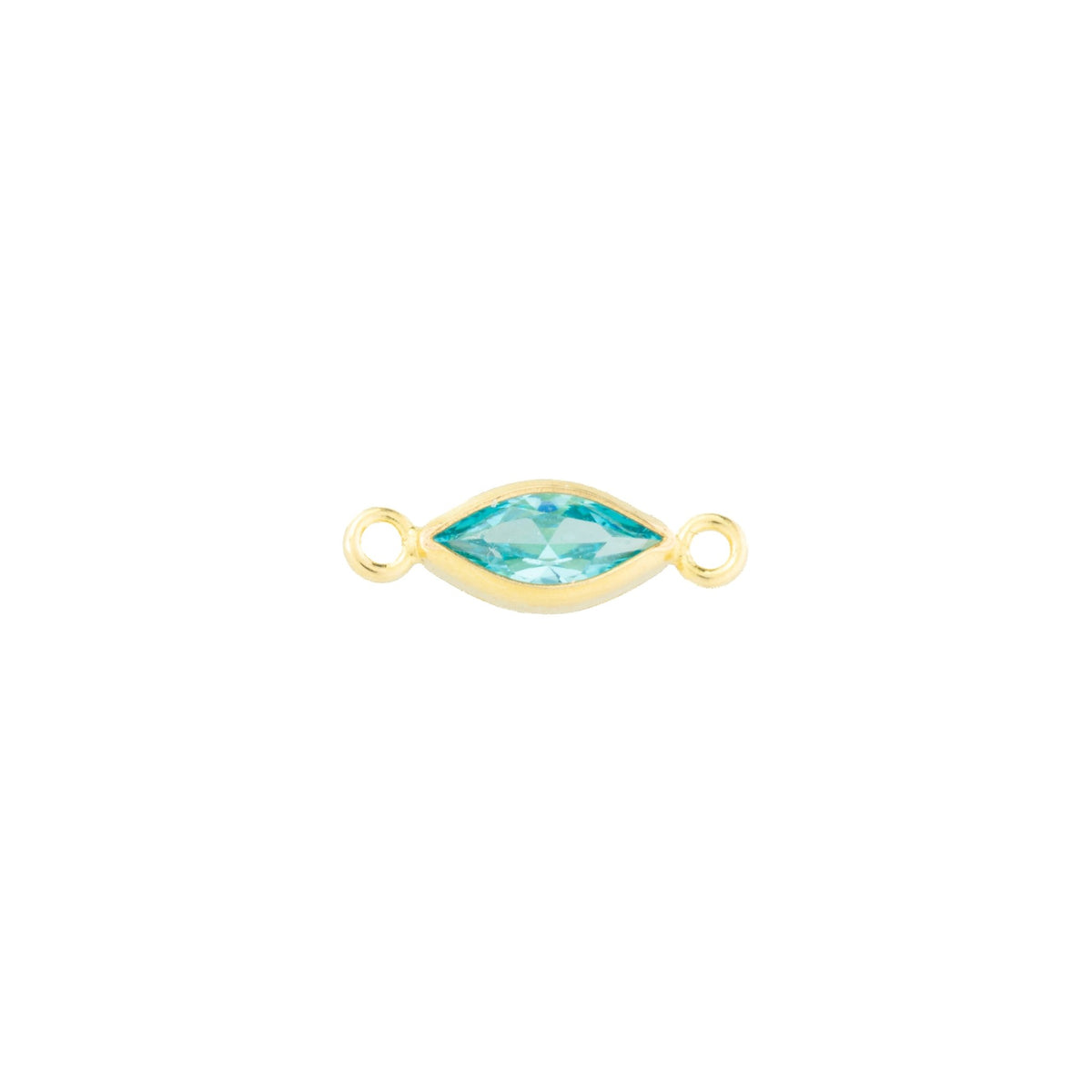 14k Gold Filled Marquise Bezel Set CZ Connectors - TPAIGE Jewelry