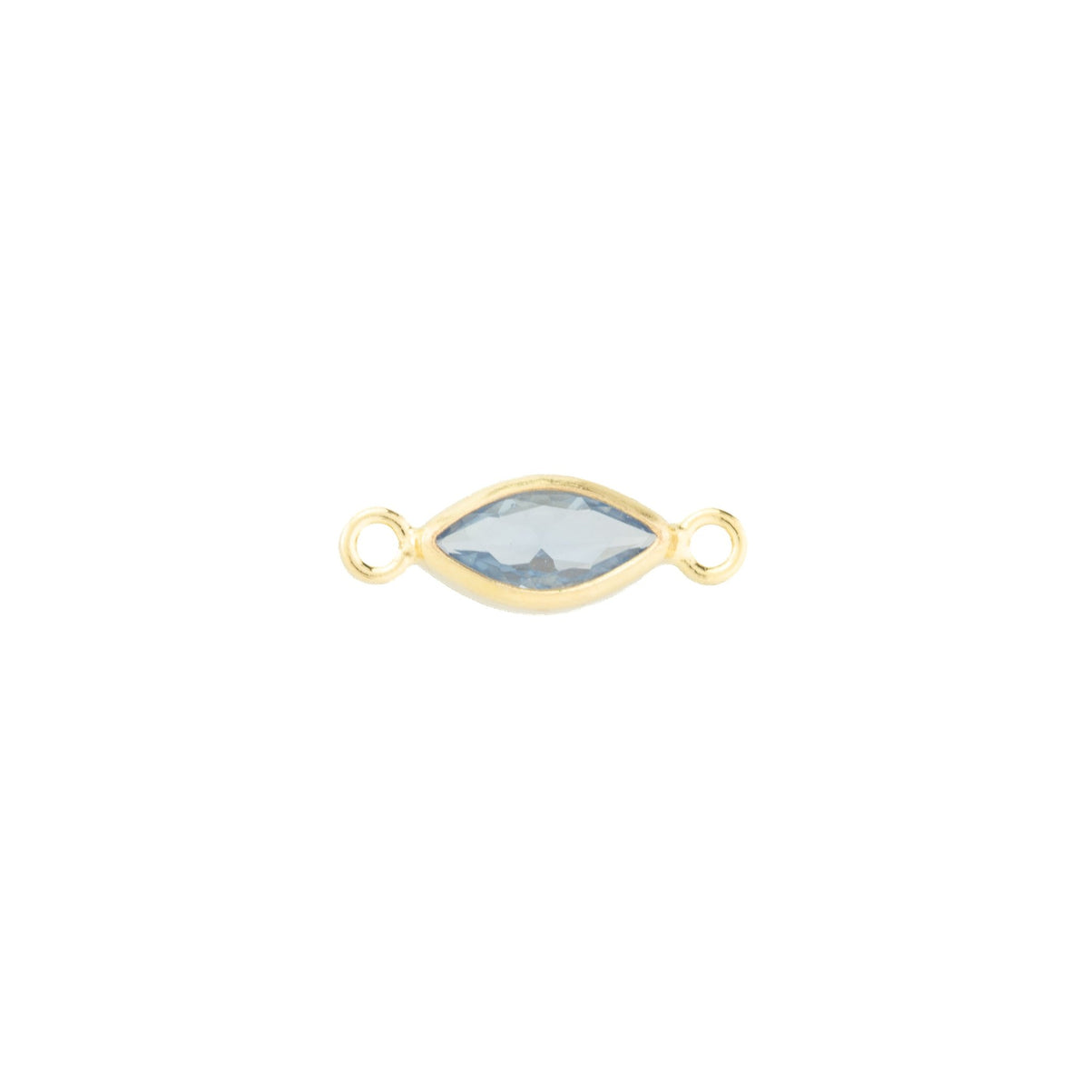 14k Gold Filled Marquise Bezel Set CZ Connectors - TPAIGE Jewelry