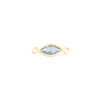 14k Gold Filled Marquise Bezel Set CZ Connectors - TPAIGE Jewelry