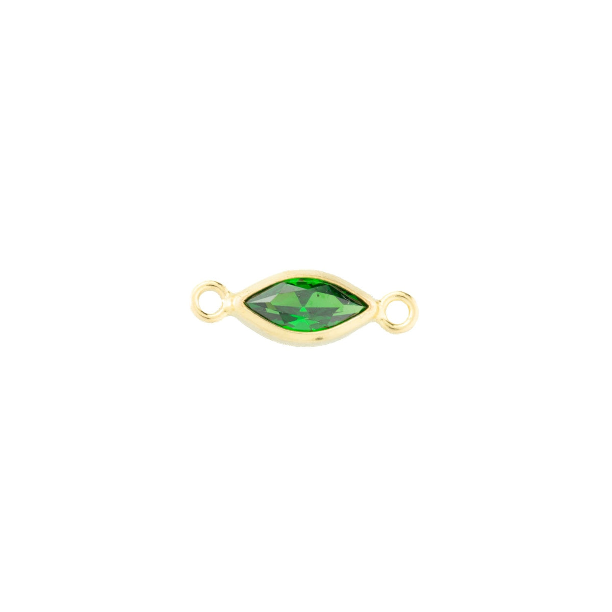 14k Gold Filled Marquise Bezel Set CZ Connectors - TPAIGE Jewelry